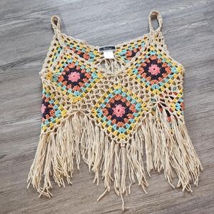 Vivid Medium knit top crop top tank top Boho